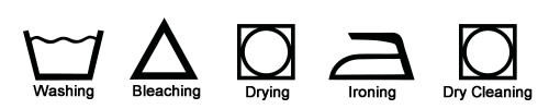 Washcare label symbols