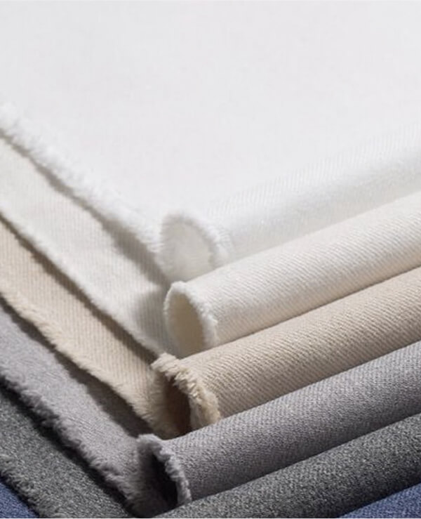 Pile of tweed fabrics