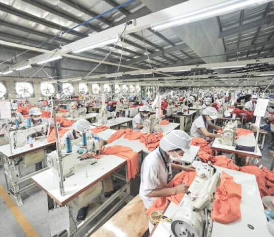 Clothing manufacturing company in China