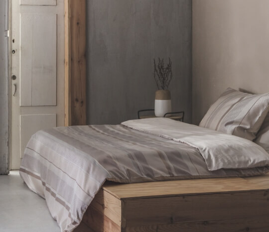 Soft bedding and duvet in organic cotton